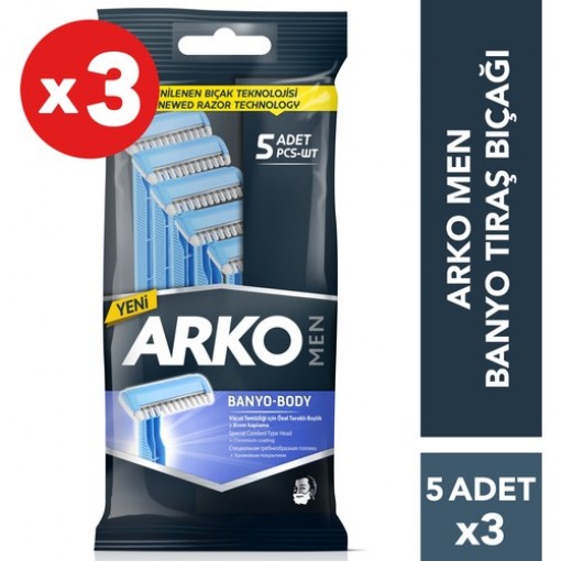 Arko Men Banyo Tıraş Bıçağı 15 li