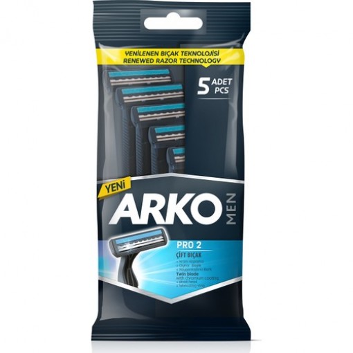 Arko Men T2 Pro Çift Bıçaklı Tıraş Bıçağı 5 li