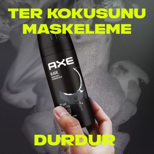 Axe Erkek Deodorant & Bodyspray Black 48 Saat Etkileyici Koku 150 Ml X3