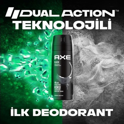 Axe Erkek Deodorant & Bodyspray Black 48 Saat Etkileyici Koku 150 Ml X3