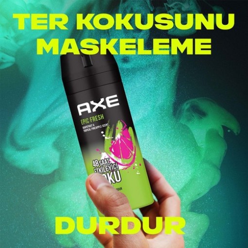 Axe Erkek Deodorant & Bodyspray Epic Fresh 48 Saat Etkileyici Koku 150 ml X3 Adet