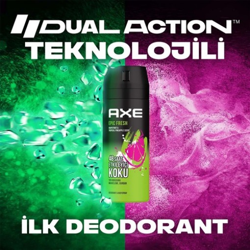 Axe Erkek Deodorant & Bodyspray Epic Fresh 48 Saat Etkileyici Koku 150 ml X3 Adet