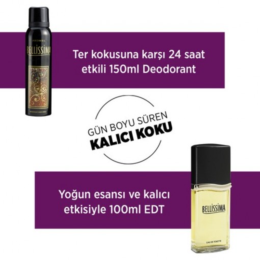 BELLISSIMA EDT 60ml+DEO 150ml  KOFRE