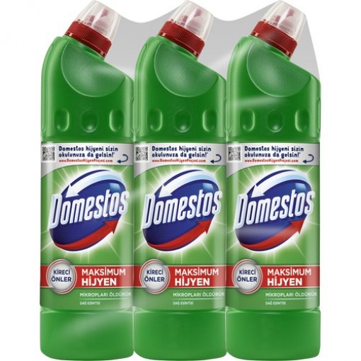 Domestos Dağ Esintisi Maksimum Hijyen Çamaşır Suyu 750 ml - 3 lü Paket Domestos Dağ Esintisi Maksimum Hijyen Çamaşır Suyu 750 ml - 3 lü Paket