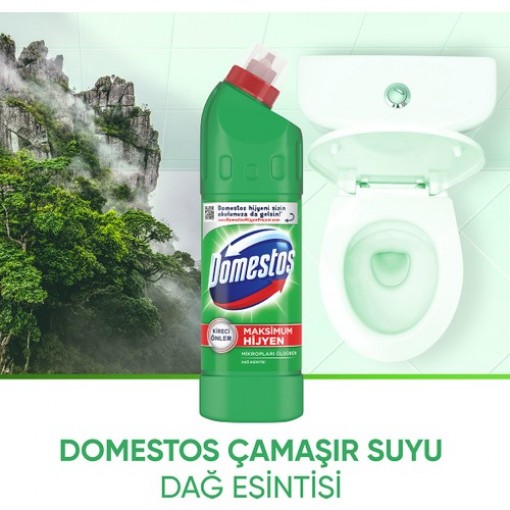 Domestos Dağ Esintisi Maksimum Hijyen Çamaşır Suyu 750 ml - 3 lü Paket