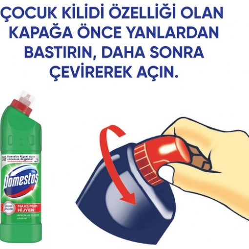 Domestos Dağ Esintisi Maksimum Hijyen Çamaşır Suyu 750 ml - 3 lü Paket