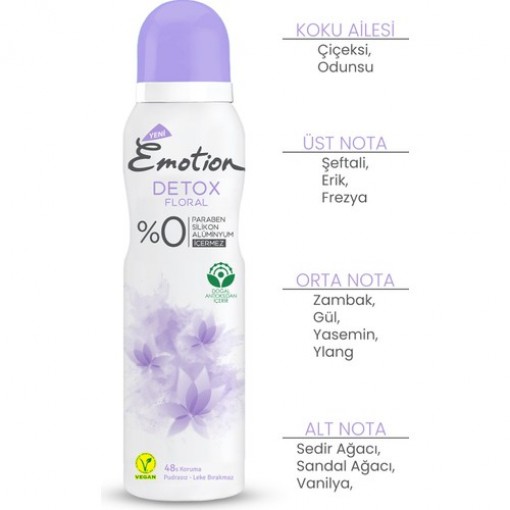 Emotion Detox Floral Deodorant 3X150ML