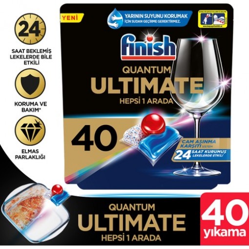 Finish Quantum Ultimate Bulaşık Makinesi Tableti 40'lı