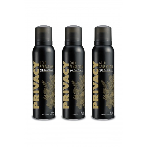 Privacy Gold Men Deodorant 3 x 150 ml