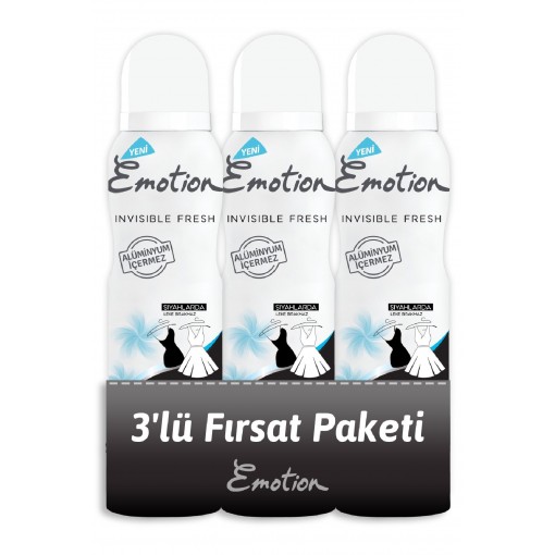 Emotion Invisible Fresh Deodorant 150ml x 3