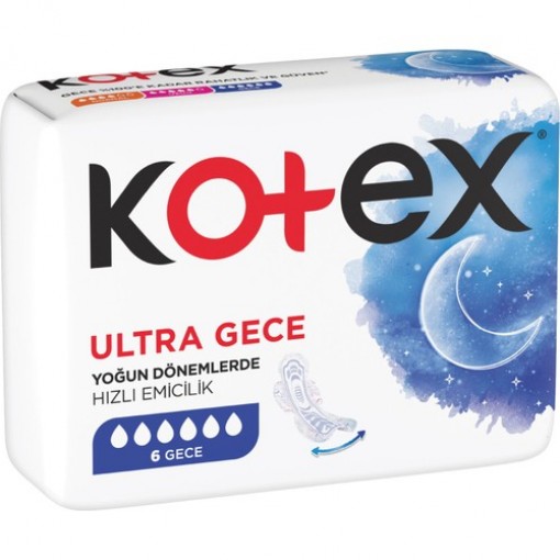 KOTEX ULTRA HİJYENİK PED GECE 6 LI