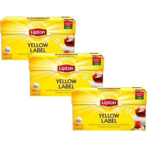 Lipton Yellow Label Demlik Poşet Çay 100 x 3 Paket 300 lü