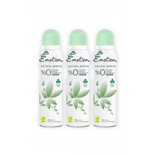 Emotion Natural Breeze Deodorant 3x150ml