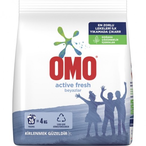 OMOMATIK ACTIVE FRESH BEYAZLAR4KG  GR