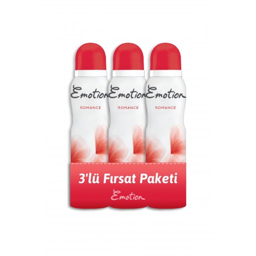 Emotion Romance 3'lü Kadın Deodorant 150ml x 3  